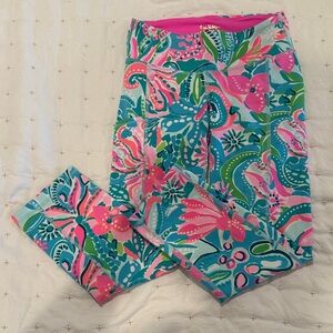 Lilly Pulitzer Vibrant Pink and Blue Leggings